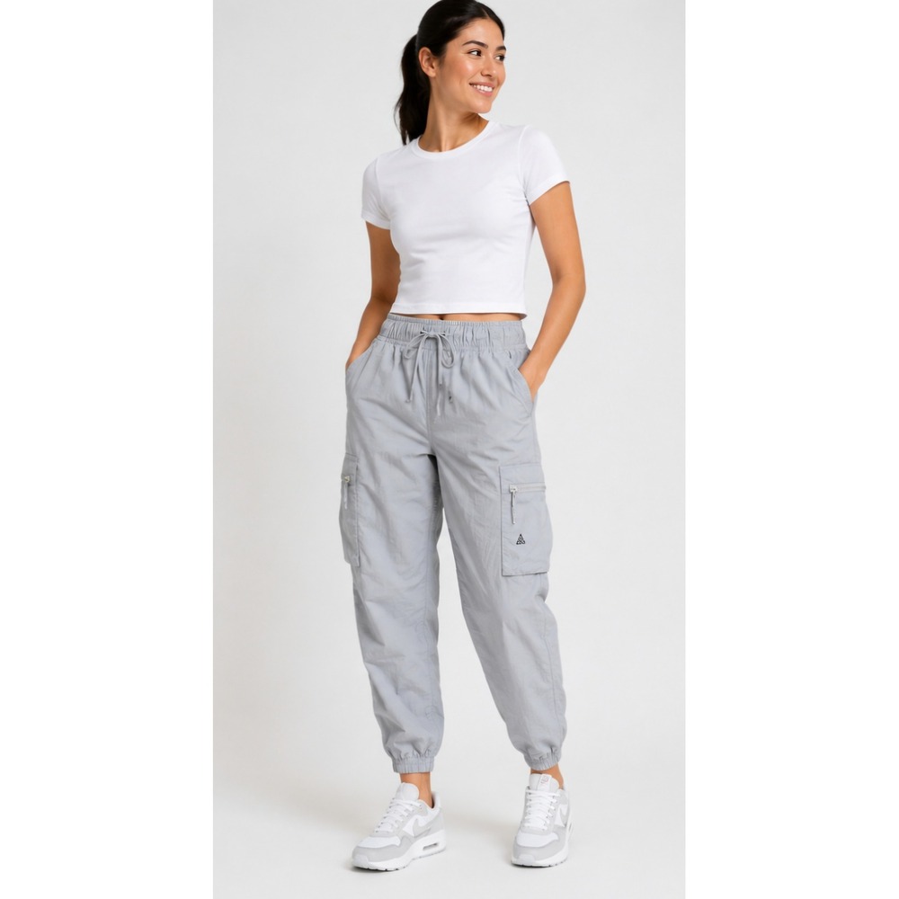 NIKE ACG Cargo Jogger Pants Gray Women's Medium Lightweight Utility Hiking